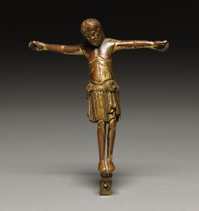 Den korsfäste Kristus, ca 1200 (förgylld brons) av German School