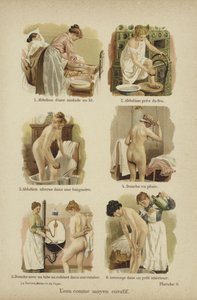 Läkande användningar av vatten (färg litho) av German School