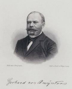 Dagobert von Gerhardt, tysk soldat, poet och romanförfattare (gravyr) av German School