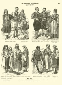Dalmatiska dräkter, sent 1800-tal av German School