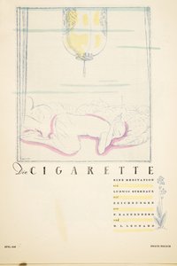Die Cigarette eine Meditation, ur Styl, utg. 1922 (pochoirtryck) av German School