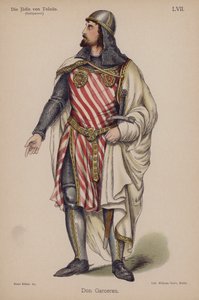 Don Garceran, från Die Judin von Toledo (Judinnan i Toledo) av Franz Grillparzer (färg litho) av German School