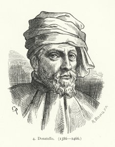 Donatello, italiensk renässansskulptör (gravyr) av German School
