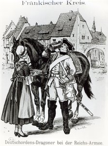 Dragon av de germanska riddarna 1757 av German School
