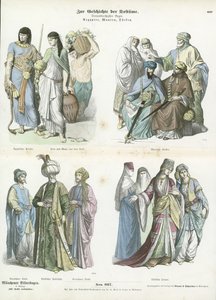 Egyptiska, moriska och turkiska dräkter av German School