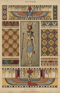 Egyptisk, måleri och plastkonst (lito i färg) av German School