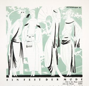 Ein Fest der Mode, ur Styl, utg.1922 (pochoirtryck) av German School