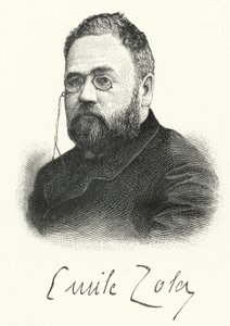 Emile Zola, fransk romanförfattare och dramatiker (litho) av German School