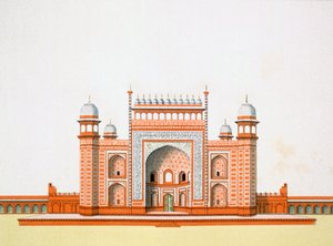 Ingång till Taj Mahal av German School
