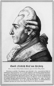 Ewald Friedrich Graf von Herzberg (gravyr) av German School