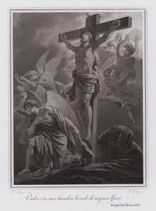 Far! I dina händer befaller jag min ande. Jesus på korset (gravyr) av German School