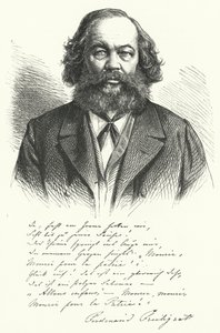 Ferdinand Freiligrath, tysk poet, översättare och liberal politisk agitator (gravyr) av German School