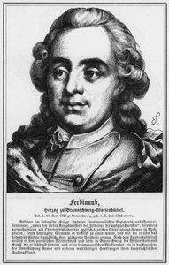 Ferdinand, hertig av Brunswick-Wolfenbuttel (gravyr) av German School