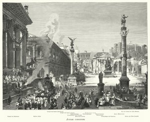 Forum Romanum, antikens Rom (gravyr) av German School