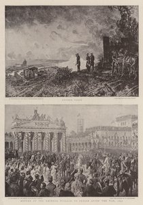 Fransk-preussiska kriget (litho) av German School