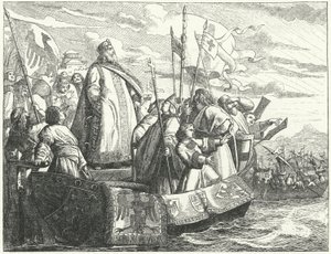 Frederick Barbarossa och hans armé korsade Bosporen på det tredje korståget av German School