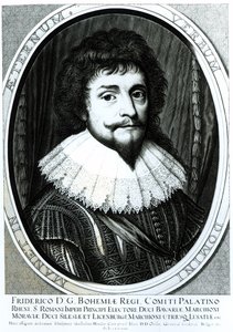 Fredrik V (1596-1632), kung av Böhmen, kurfurste av Rhen, graverad av Willem Hondius (ca 1597-c.1660), 1633 av German School
