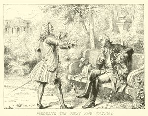 Fredrik den store och Voltaire av German School