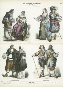 Franska och holländska dräkter, tidigt 1600-tal av German School