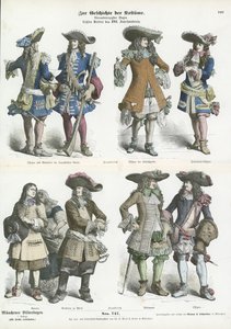 Franska dräkter, sent 1600-tal