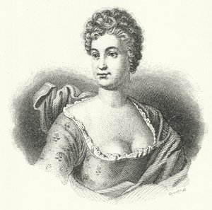 Friederike Caroline Neuber, tysk skådespelerska och teaterregissör (gravyr) av German School