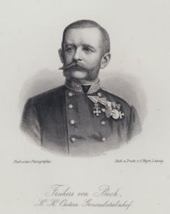 Friedrich von Beck-Rzikowsky, österrikisk general (gravyr) av German School