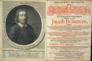 Frontispice till Theosophia Revelata av Jacob Boehme, 1715 (tryck & gravyr) av German School