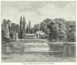 Trädgårdsdesign: Petit Trianon, Versailles, Frankrike (gravyr) av German School