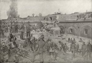 Generalfältmarskalk von Mackensen besöker Augen Fort av Przemysl av German School