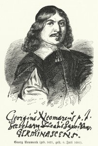 Georg Neumark, tysk poet och kompositör av psalmer (gravyr) av German School