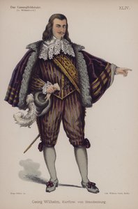 Georg Wilhelm, hertig av Brandenburg, från Der Generalfeldoberst av Ernst von Wildenbruch (färg litho) av German School