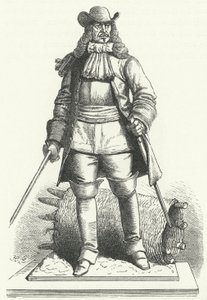 Georg von Derfflinger, tysk fältmarskalk i armén av Brandenburg-Preussen (gravyr) av German School