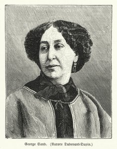 George Sand, fransk författare (litho) av German School