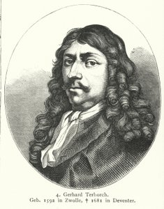 Gerard ter Borch, målare från den holländska guldåldern (gravyr) av German School
