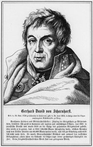 Gerhard David von Scharnhorst (gravyr) av German School