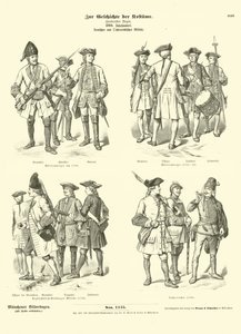 Tyska och österrikiska militäruniformer, 1700-tal av German School