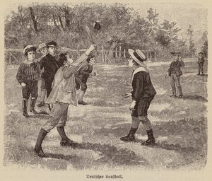 Tysk löpboll (gravyr) av German School