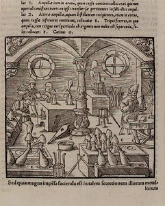 Glastillverkning, från a Book of Trades av German School