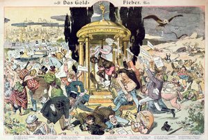 Guldfeber i Transvaal, sent 1800-tal (färgstick) av German School