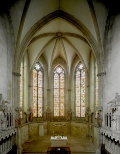 Gotisk konst: Invändig utsikt över St. Peter och Paul-katedralen av German School