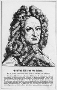 Gottfried Wilhelm von Leibniz (gravyr) av German School