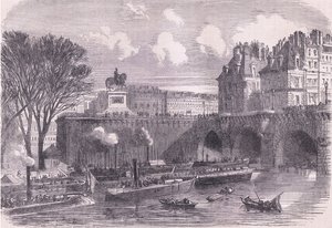 Gun boats on the Seine, Cassells History of the War between France and Germany publicerad av Cassell and Company Limited, ca 1890 (litho) av German School