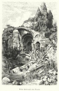 Hadrianus villa, Tivoli, Italien (gravyr) av German School