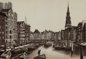 Hamburg: Reimers-Fleet, Reimers Fleet (litho) av German School