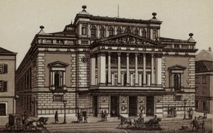 Hamburg: Stadt-Theater, Teatern (litho) av German School