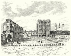 Hampton Court Palace, Richmond upon Thames (gravyr) av German School