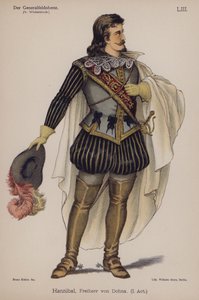 Hannibal, Freiherr von Dohna, från Der Generalfeldoberst av Ernst von Wildenbruch (färg litho) av German School