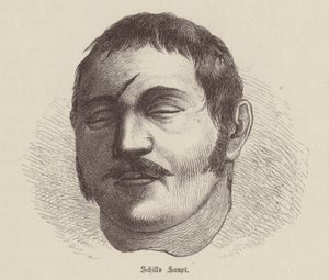 Chef för Ferdinand von Schill, preussisk soldat som gjorde uppror mot den franska ockupationen (gravyr) av German School