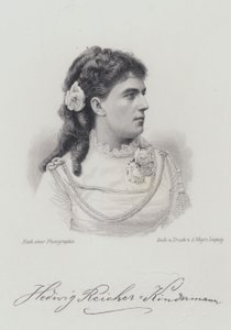 Hedwig Reicher-Kindermann, tysk operasångare (gravyr) av German School