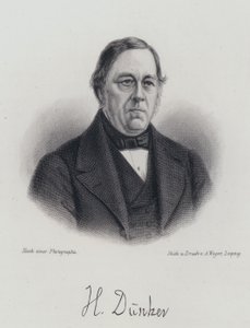 Heinrich Duentzer, tysk filolog och litteraturhistoriker (gravyr) av German School